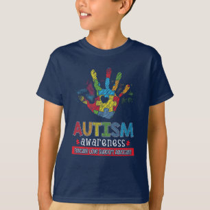 Lärare Kärlek Support Advocate Autism Awareness T Shirt