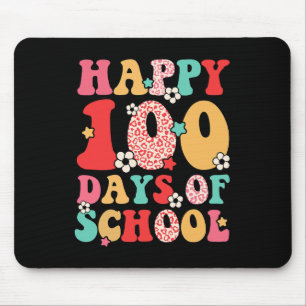 Lärare Kids Retro Groovy 100 dagar Lycklig 100 dag Musmatta