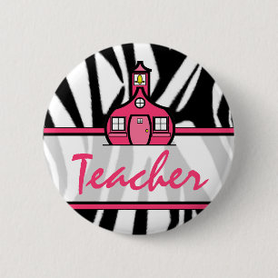 Lärare knäppas - den svart zebra tryck knapp
