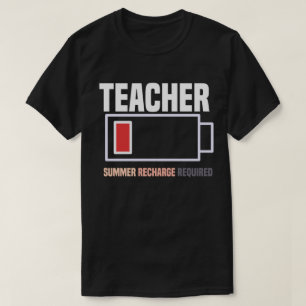 Lärare - låg batterilägessommarkvalitet t shirt