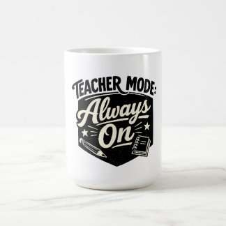 Lärare-läge Alltid På-Shirt – Rolig Retro-Märke Kaffemugg