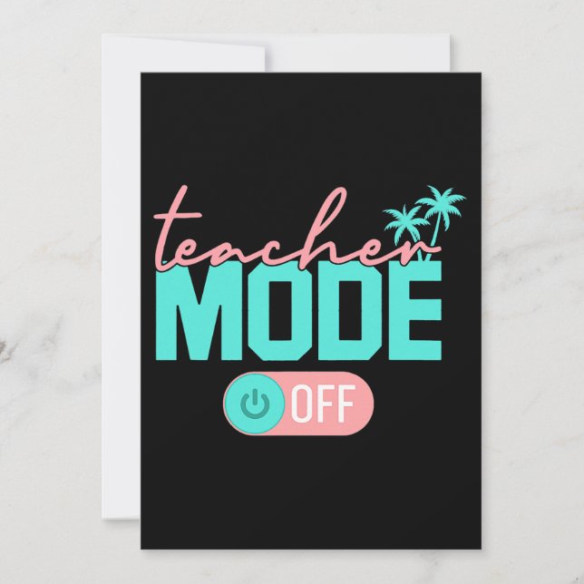 Lärare läge av glad sista skoldagen sommar B Inbjudningar (Framsida)