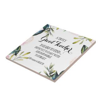 Lärare Lämnar Gift Script för lärare som går i pen Kakelplatta