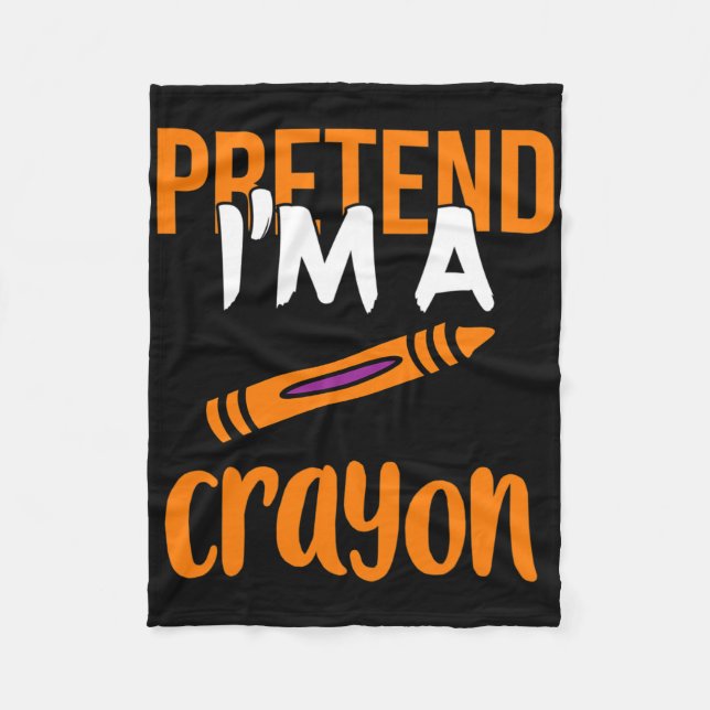 Lärare lär mig att jag är en Crayon Halloween Gift Fleecefilt (Framsidan)