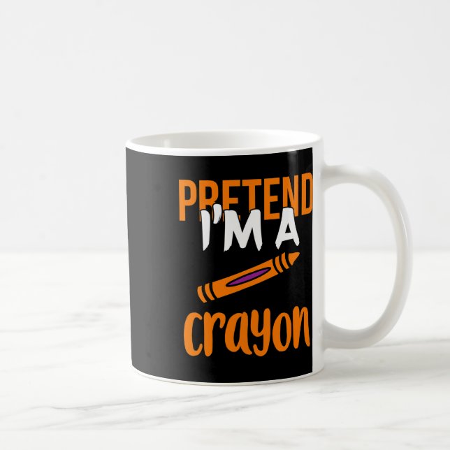 Lärare lär mig att jag är en Crayon Halloween Gift Kaffemugg (Höger)