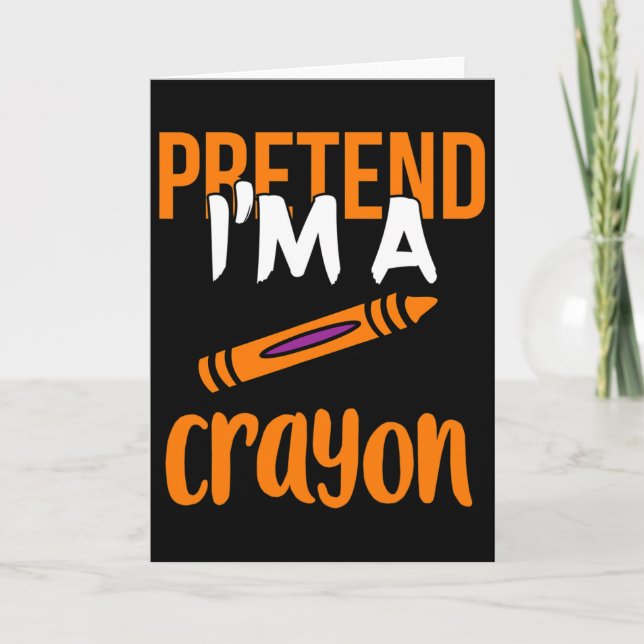 Lärare lär mig att jag är en Crayon Halloween Gift Kort (Framsida)