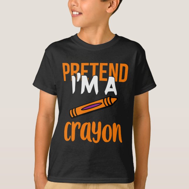 Lärare lär mig att jag är en Crayon Halloween Gift T Shirt (Framsida)