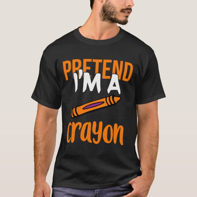 Lärare lär mig att jag är en Crayon Halloween Gift T Shirt (Framsida)