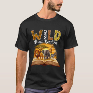 Lärare läsning barn pojkar flickor bokälskare djur t shirt