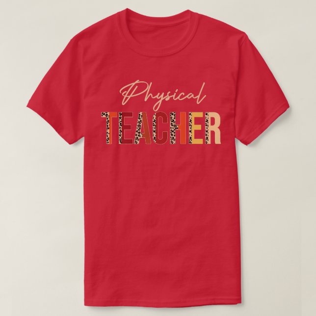 Lärare leopard Fall Autumn Älskare Tack T Shirt (Design framsida)