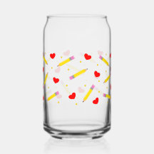 Lärare Life Cute School can Glass Wrap