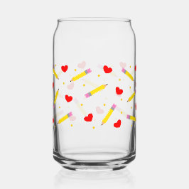 Lärare Life Cute School can Glass Wrap