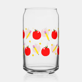 Lärare Life Cute School can Glass Wrap