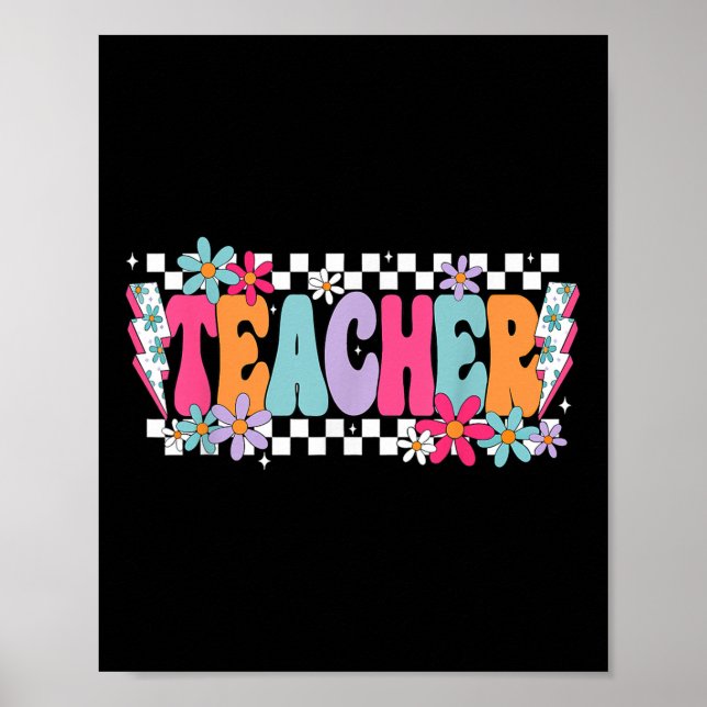 Lärare Life Lycklig första skoldagen för nunybörja Poster (Framsidan)