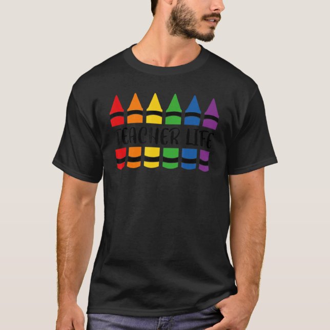Lärare Life Pencil T Shirt (Framsida)