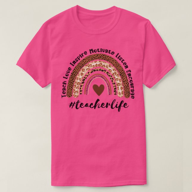 Lärare Life Rainbow 20 T Shirt (Design framsida)