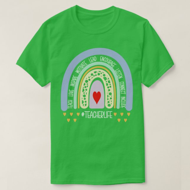 Lärare Life Rainbow T Shirt (Design framsida)