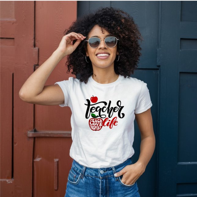 Lärare Life, Teach, Kärlek, Inspired, Apple T Shirt (Skapare uppladdad)