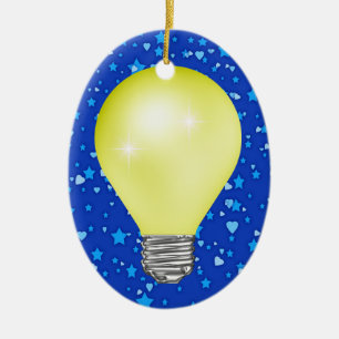 Lärare Light Bulb Julgransprydnad Keramik