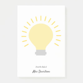 Lärare Light Bulb Post-it Notes Block