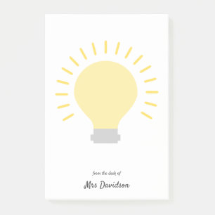 Lärare Light Bulb Post-it Notes Block