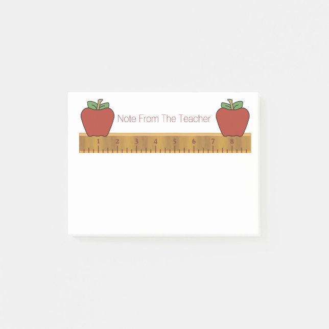 Lärare linjal Posta-Honom anteckningsbok Post-it Block (Framsida)