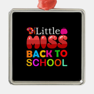 Lärare Little Miss Back to school Julgransprydnad Metall