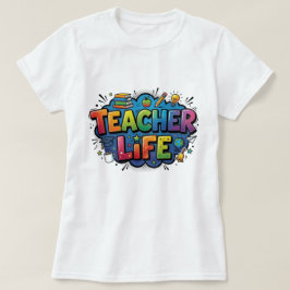 Lärare Liv Pop Art Serieteckning Appreciering T Shirt