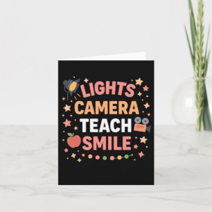 Lärare Ljus Camera Teach Smile Funy tillbaka till Kort