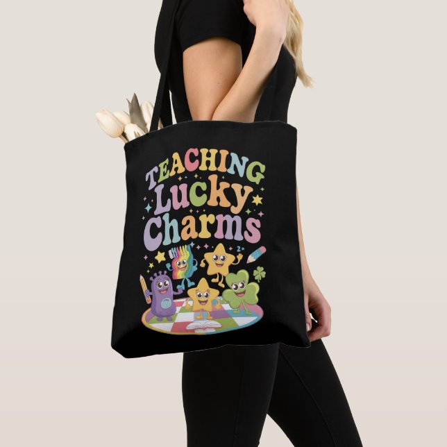 Lärare Lucky Charms Lärare St Patricks Day Tygkasse (Närbild)