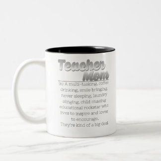 Lärare Mamma Definition Två-Tonad Mugg