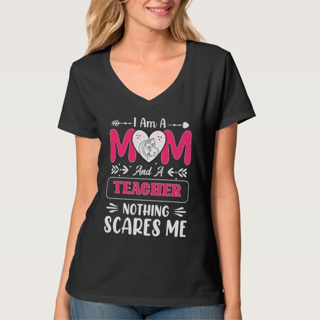 Lärare Mamma, Lärare Mamma Funny T Shirt (Framsida)