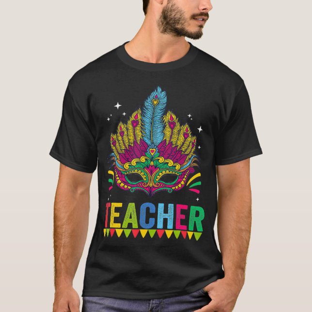 Lärare Mardi Gras 2022 T Shirt (Framsida)