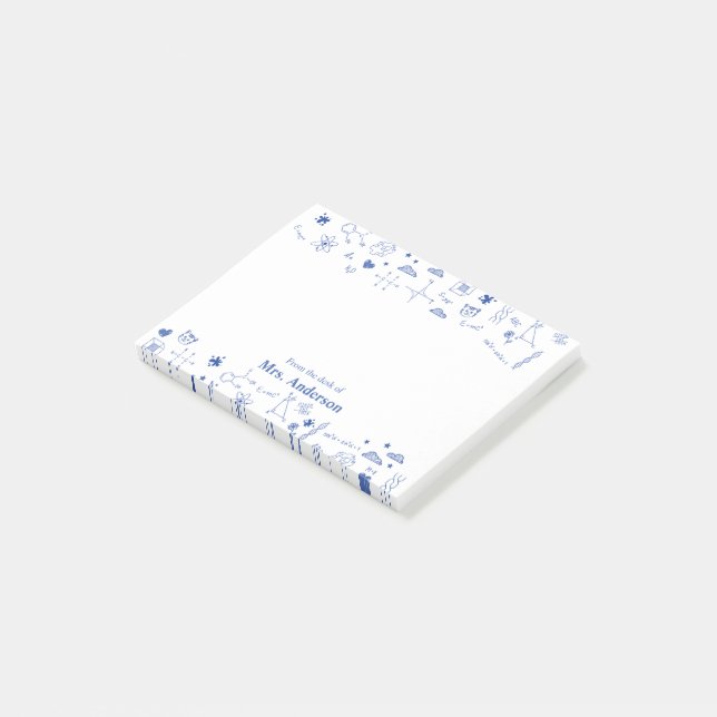 Lärare Math and Science School Post-it Block (Vinklad)