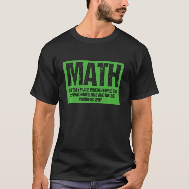 Lärare Math den enda Ställe där människor köper Va T Shirt (Framsida)