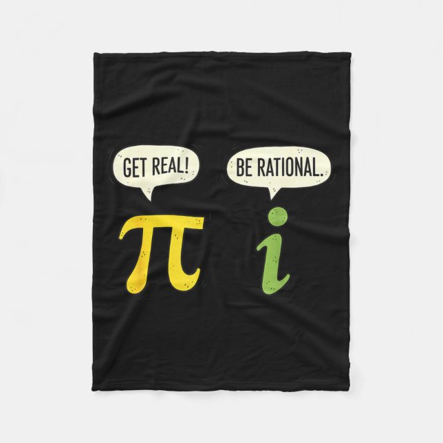 Lärare Math Pi Få Verklig Var Rationell Rolig Math Fleecefilt (Framsidan)