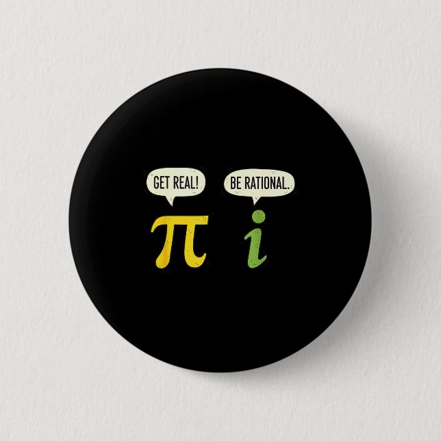 Lärare Math Pi Få Verklig Var Rationell Rolig Math Knapp (Framsida)