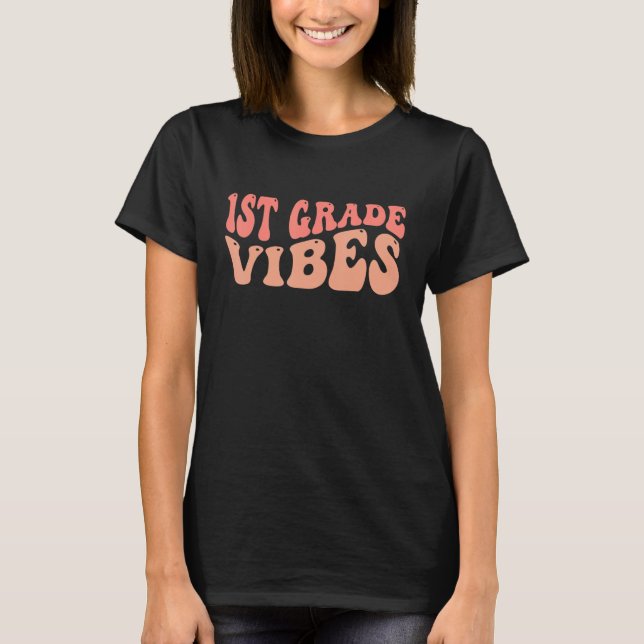 Lärare med 1:a klass vibbar t shirt (Framsida)