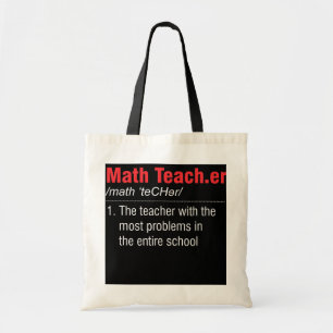 Lärare med de flesta vanliga matematiker tygkasse