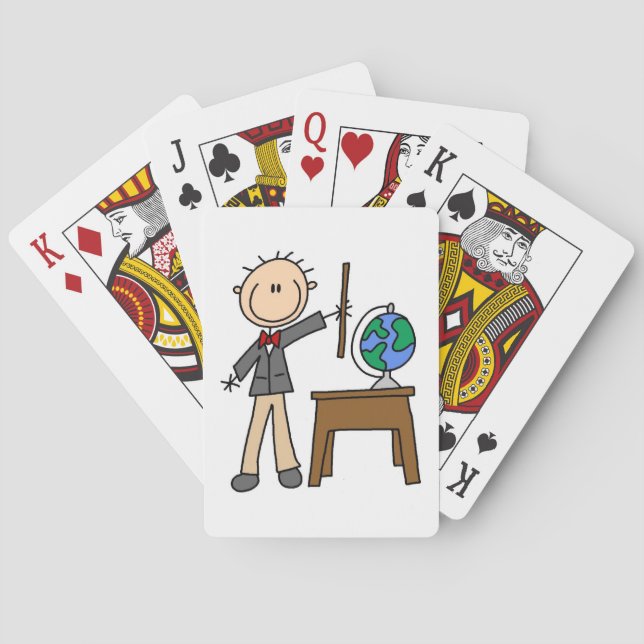 Lärare Med Glob Casinokort (Baksidan)