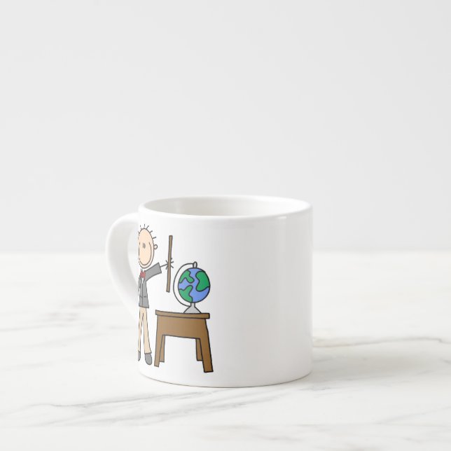 Lärare Med Glob Espressomugg (Framsida vänster)