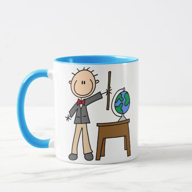 Lärare Med Glob Mugg (Vänster)