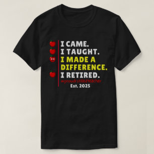 Lärare med rökt ålder 2025 Pension 2025 T Shirt