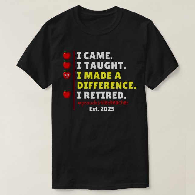 Lärare med rökt ålder 2025 Pension 2025 T Shirt (Design framsida)