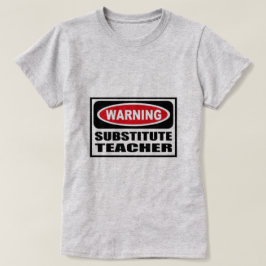 Lärare med varningstexter tee