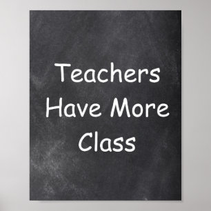 Lärare Mer Klass Kritbräda Klass Dekoration Poster