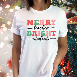 Lärare Merry Studenter Bright jul T Shirt