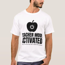 Lärare Mode Aktiverat Roligt Lärarpresent T-shirt