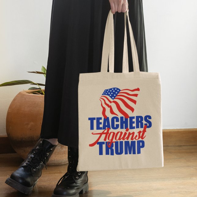 Lärare mot trumman 2024 tygkasse (Skapare uppladdad)