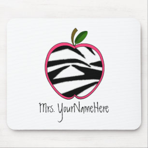 Lärare Mousepad - zebra tryck Apple Musmatta